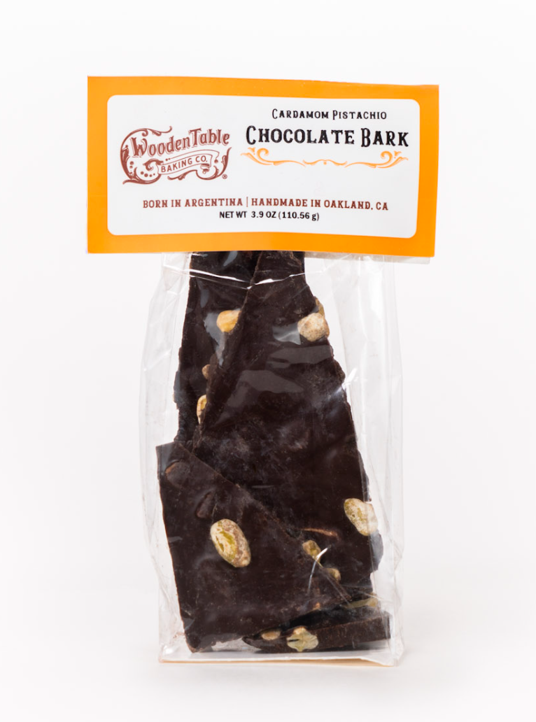 Dark Chocolate, Cardamon and Pistachio Bark | Gluten Free (4oz)