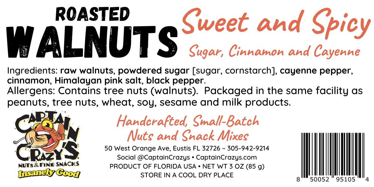 Sweet & Spicy Roasted Walnuts