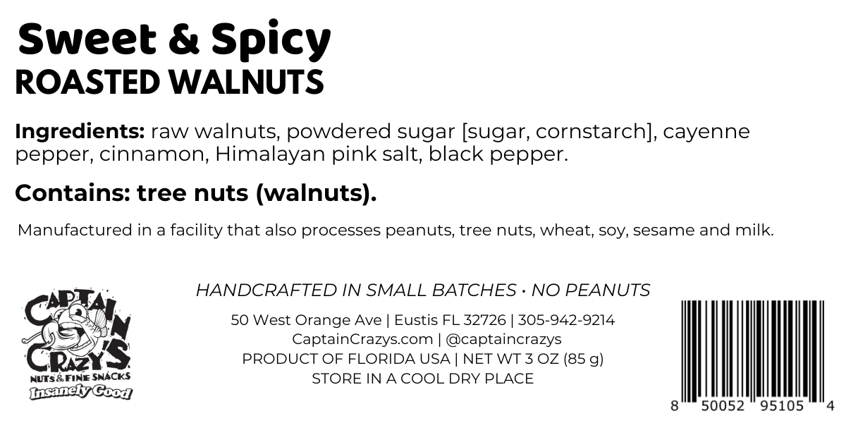 Sweet & Spicy Roasted Walnuts