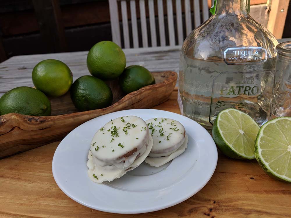 Tequila Lime Alfajores (16 Pack) – Citrus & Dulce de Leche Cookies